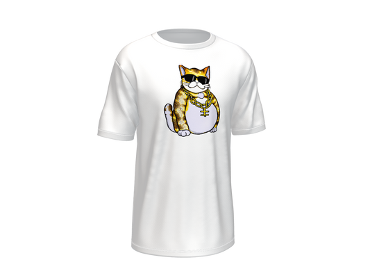 Cool Cat Custom Cotton T-Shirt