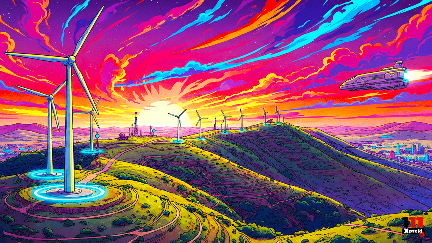 Futuristic 111 Xpress Digital Wallpaper