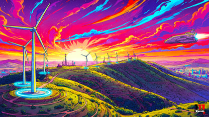 Futuristic 111 Xpress Digital Wallpaper