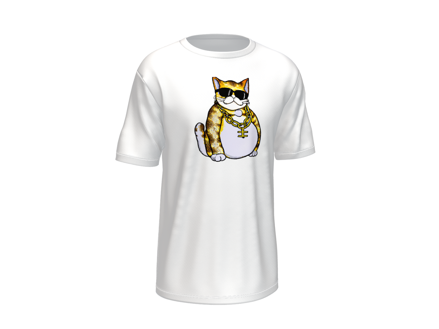Cool Cat Custom Cotton T-Shirt